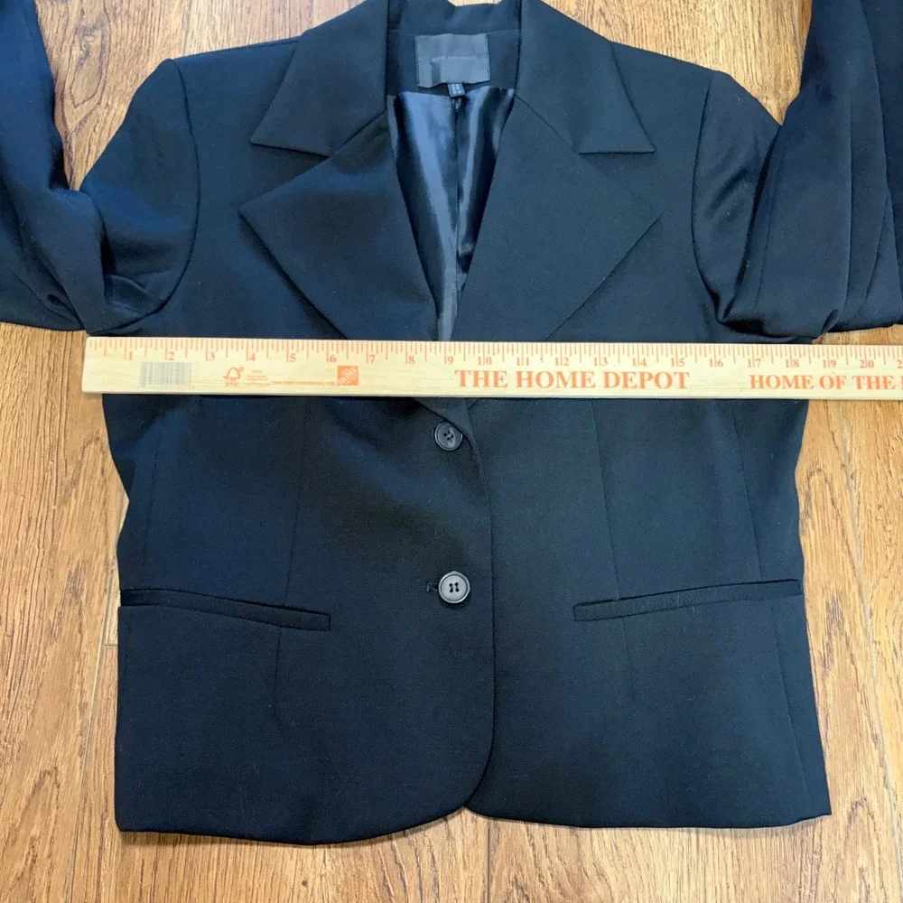 Bern & Mort Black Wool Blazer Womens 8 Capsule Quiet Luxury Old‎ Money Jacket